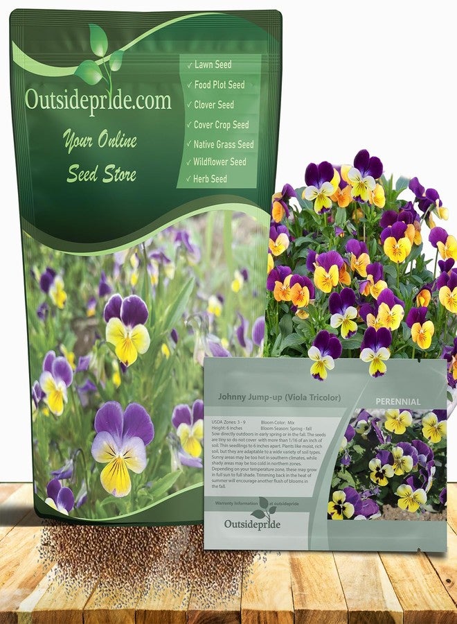 Outsidepride Johnny Jump Up Viola Wild Flower Seeds - 5000 Pcs Easy-to-Grow, Compact & Hardy Perennial Seeds for Planting Outdoors, Ideal for Pollinators, Garden Beds, Containers, & Hanging Baskets - Image 1
